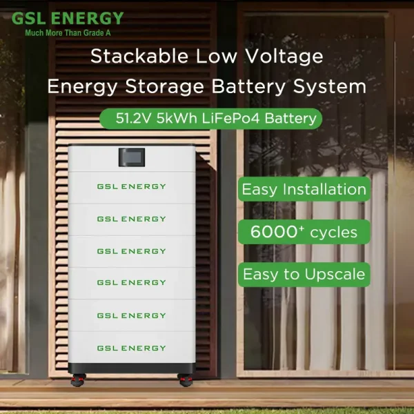 GSL 10kWh 51.2v-100ah LiFePO4 LV Battery- GSL051200A-B-GBP2
